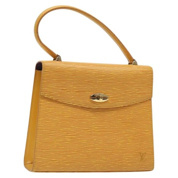 LOUIS VUITTON Epi Malesherbes Hand Bag Tassili Yellow Jonne M52379 Auth 124742 - Picture 1 of 16